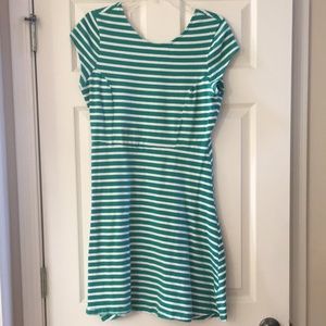 Old Navy Green Striped Spring Dress